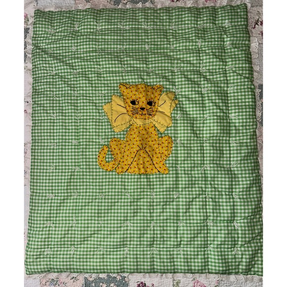 Other - Vintage Baby Blanket Reversible & Hand Tied